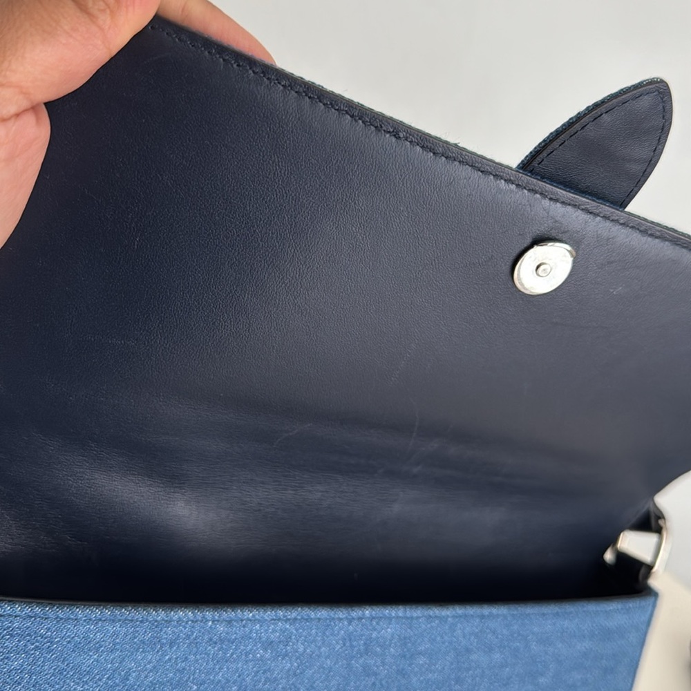 Jimmy Choo Denim Shoulder Bag with Adjustable Strap & Matching Compact Wallet - Picture 14 of 17